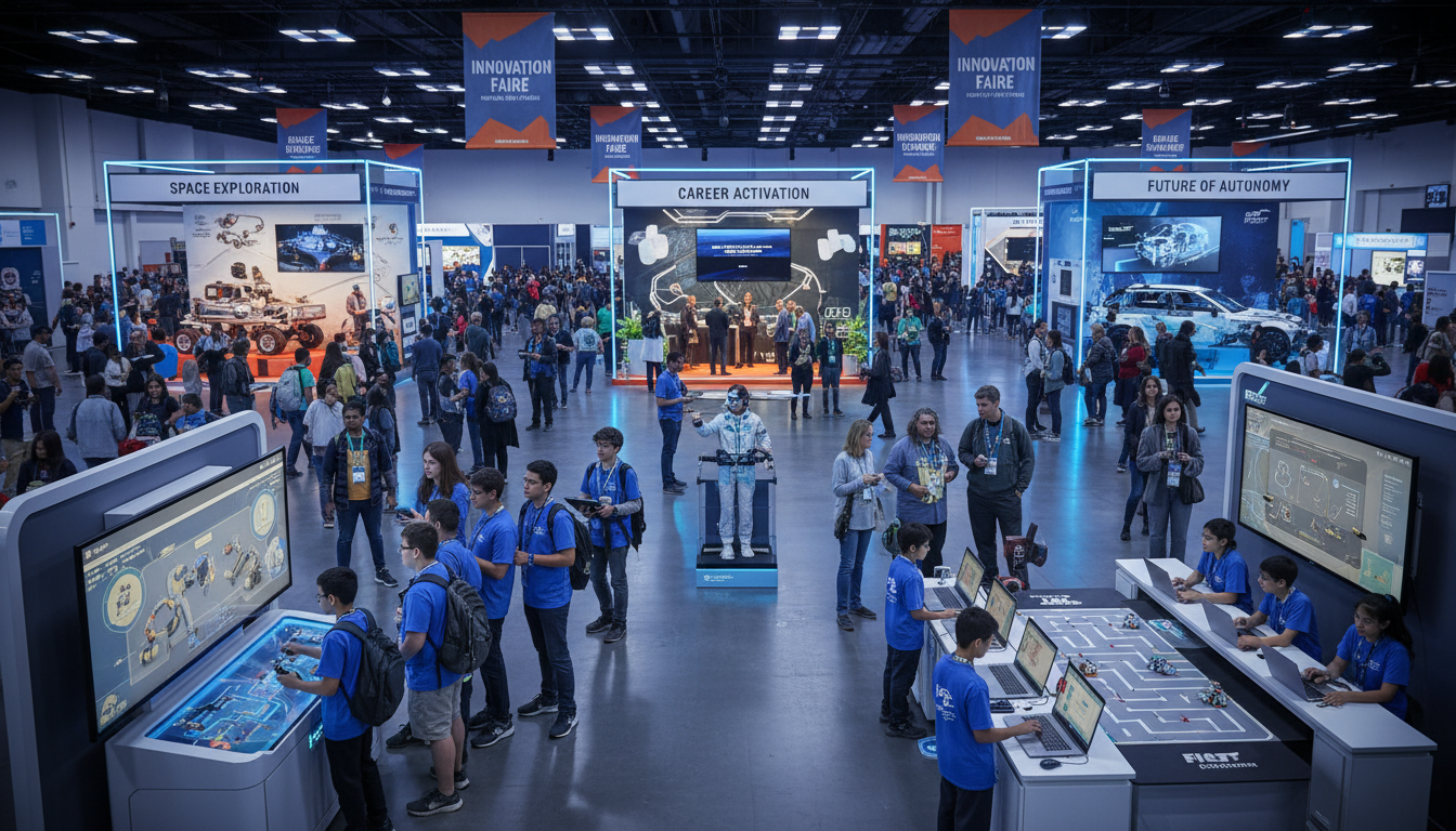 Interactive demo stations and career activations generate the highest dwell time among FIRST Championship attendees at the Innovation Faire