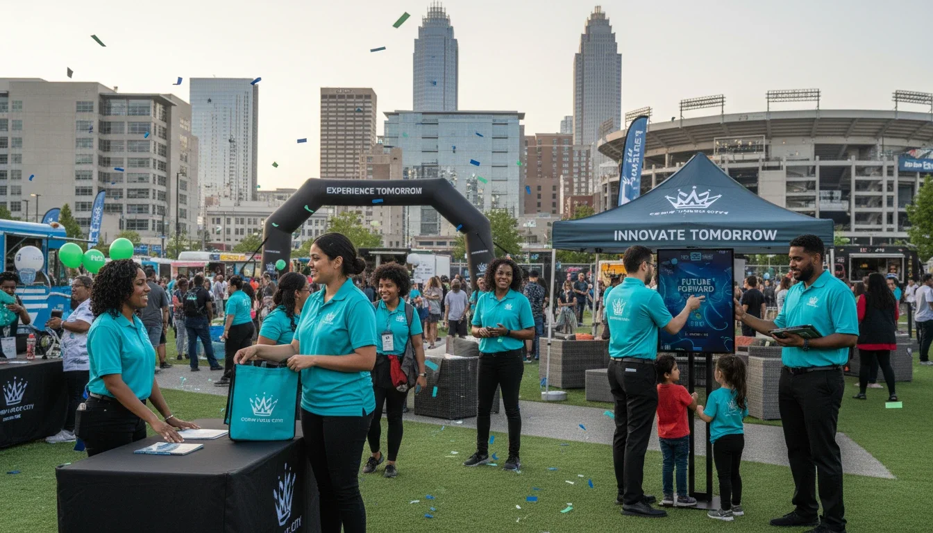 Event staff team working at a Charlotte NC brand activation