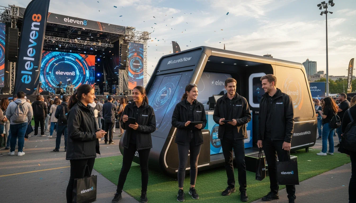 Eleven8 brand ambassador team deployed at a national tour activation