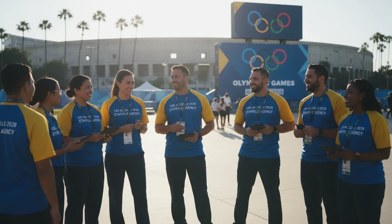 professional event staff Los Angeles Olympic Games staffing agency