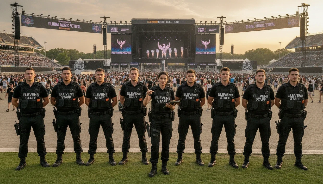 Eleven8 Event Staff team ready for deployment at large‑scale event