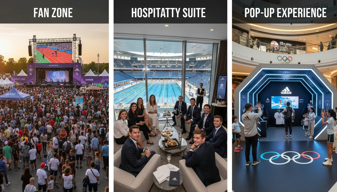 types of Olympic brand activations fan zone hospitality pop-up LA28 sponsor guide