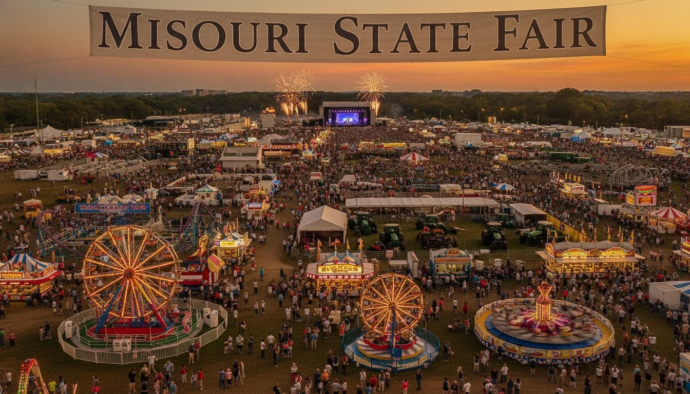 The Missouri State Fair spans 396 acres and draws more than 330,000 visitors annually