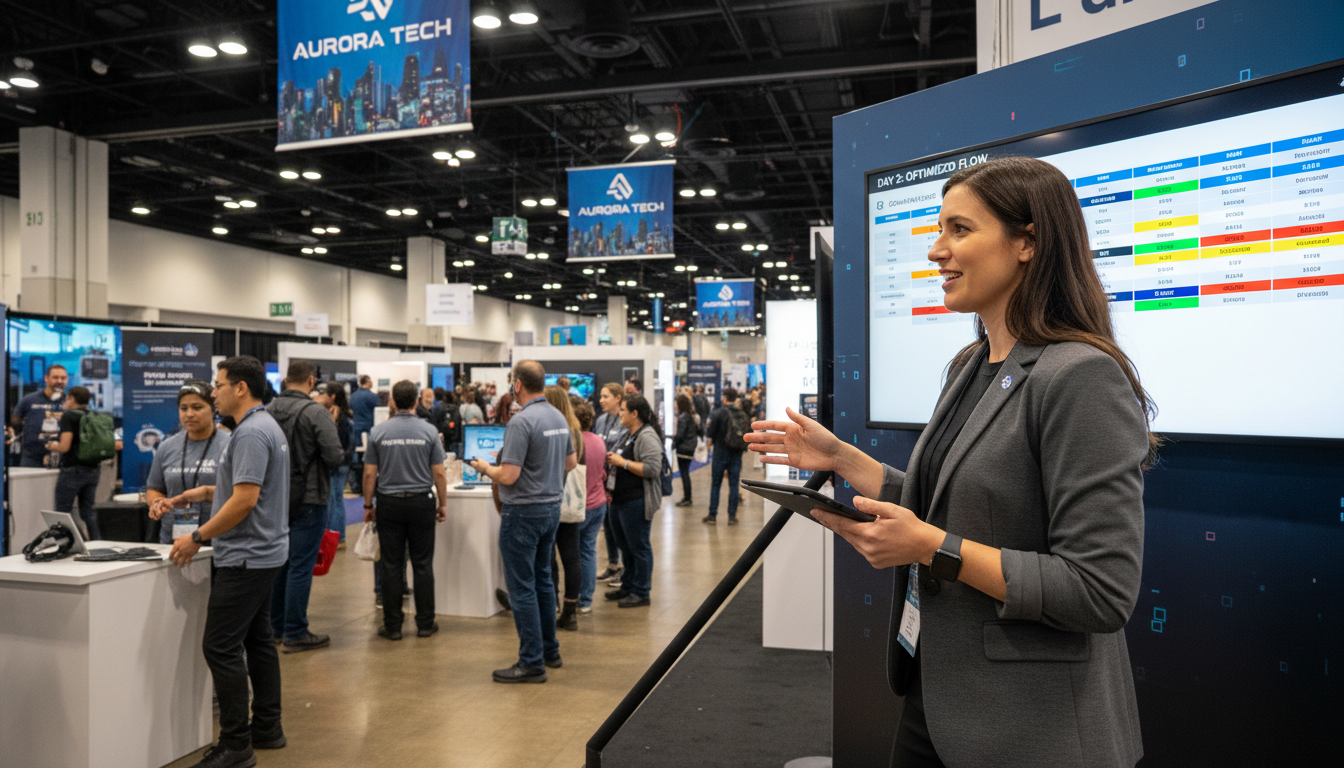 Booth led managing sponsor activation staff at trade show convention FIRST Championship