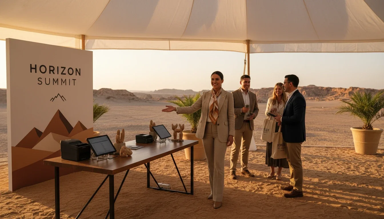 Professional event greeter corporate event registration Indio California