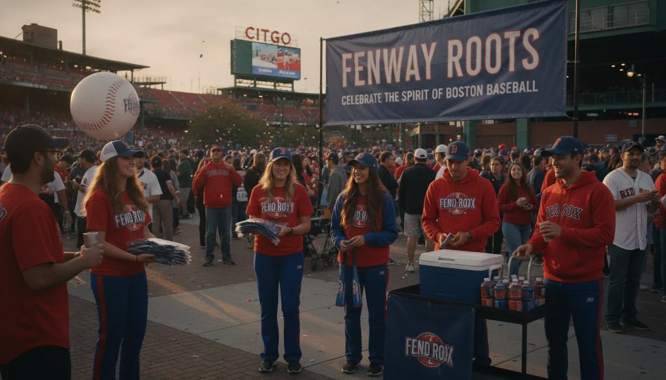 Brand ambassador street team activation near Kenmore Square during a Red Sox game