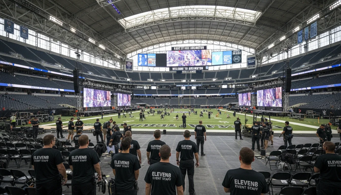 Professional event staff team at a brand activation event in Arlington Texas