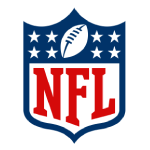 NFL logo featuring a shield with a football, stars, and "NFL" letters.