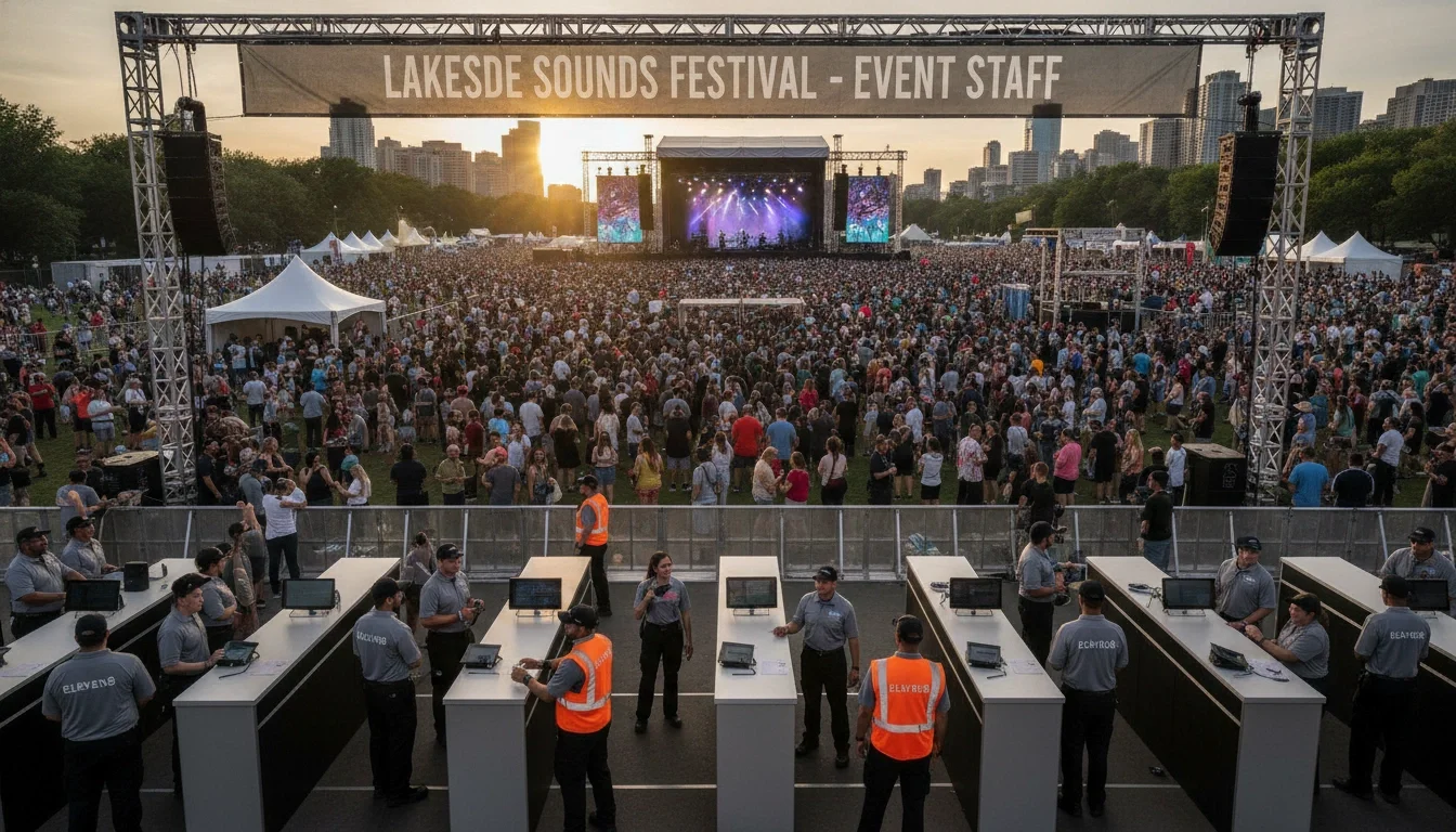 Professional event staff for Illinois large scale outdoor event staffing
