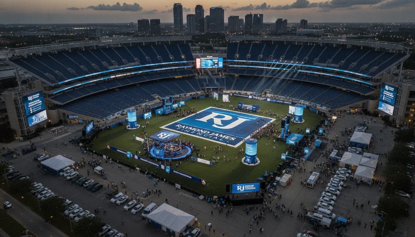 aerial view Raymond James Stadium Tampa brand activation venue