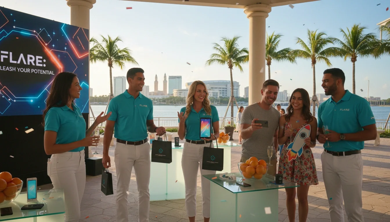 promotional staff at Tampa product launch event