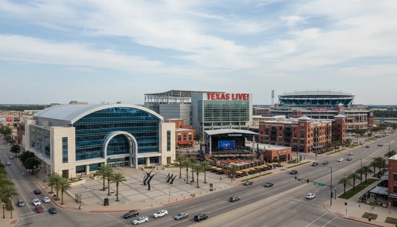 Arlington Convention Center and Texas Live entertainment district for event planning
