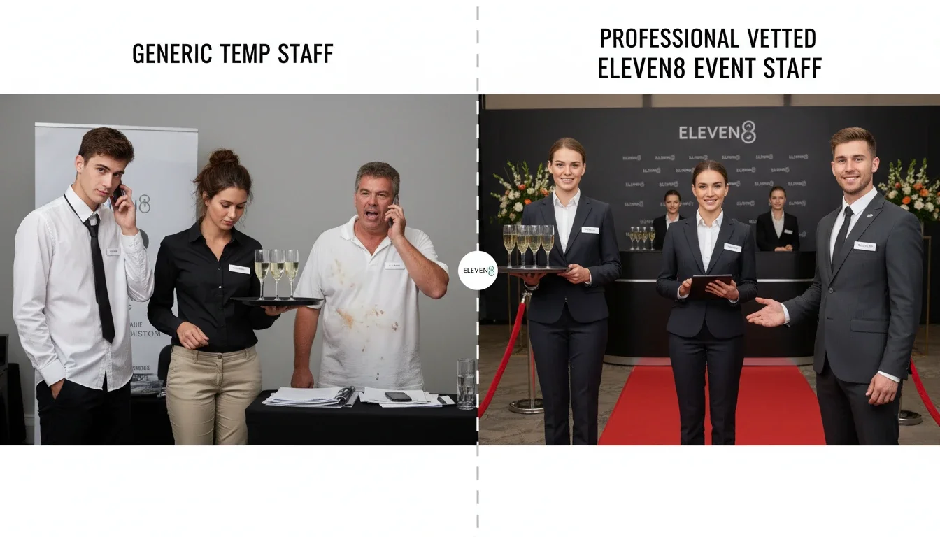 professional event staff vs generic temp agency Charleston SC