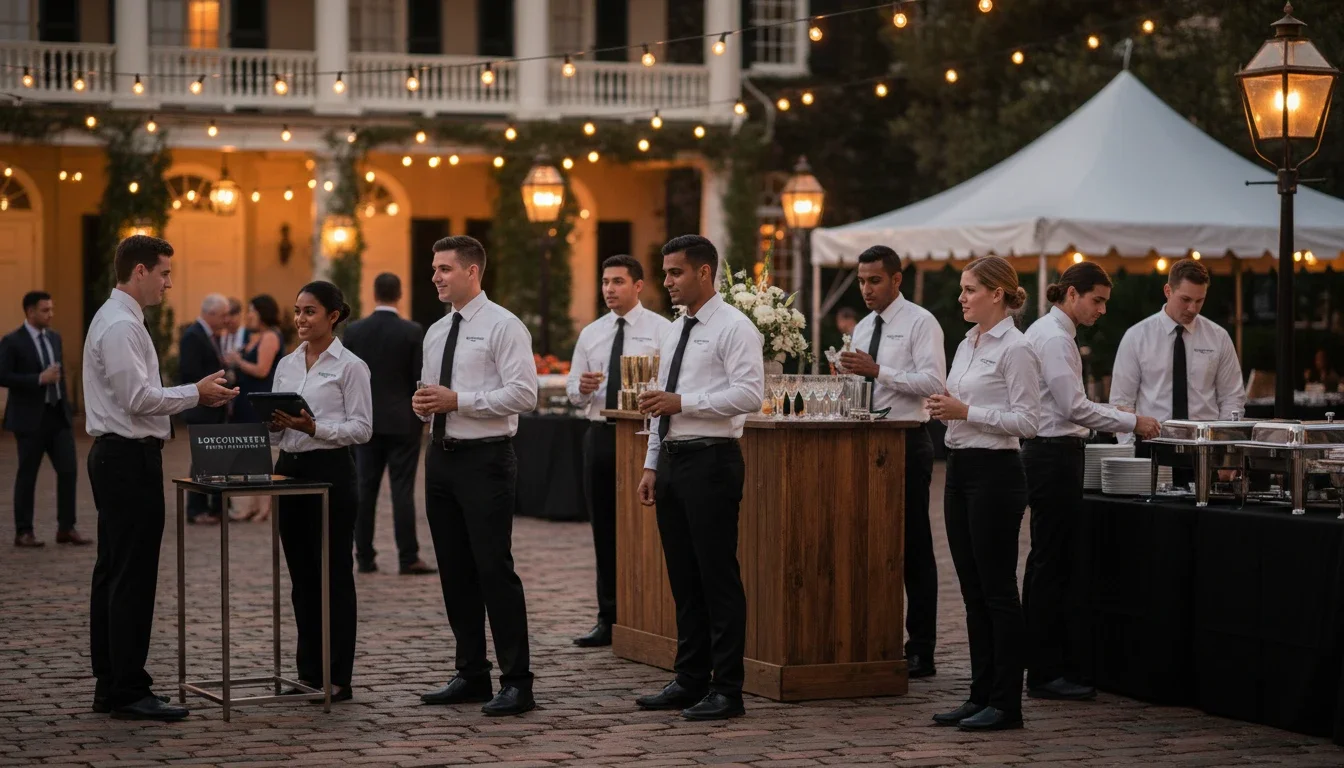 Event staff professional headshot and application profile for staffing agency