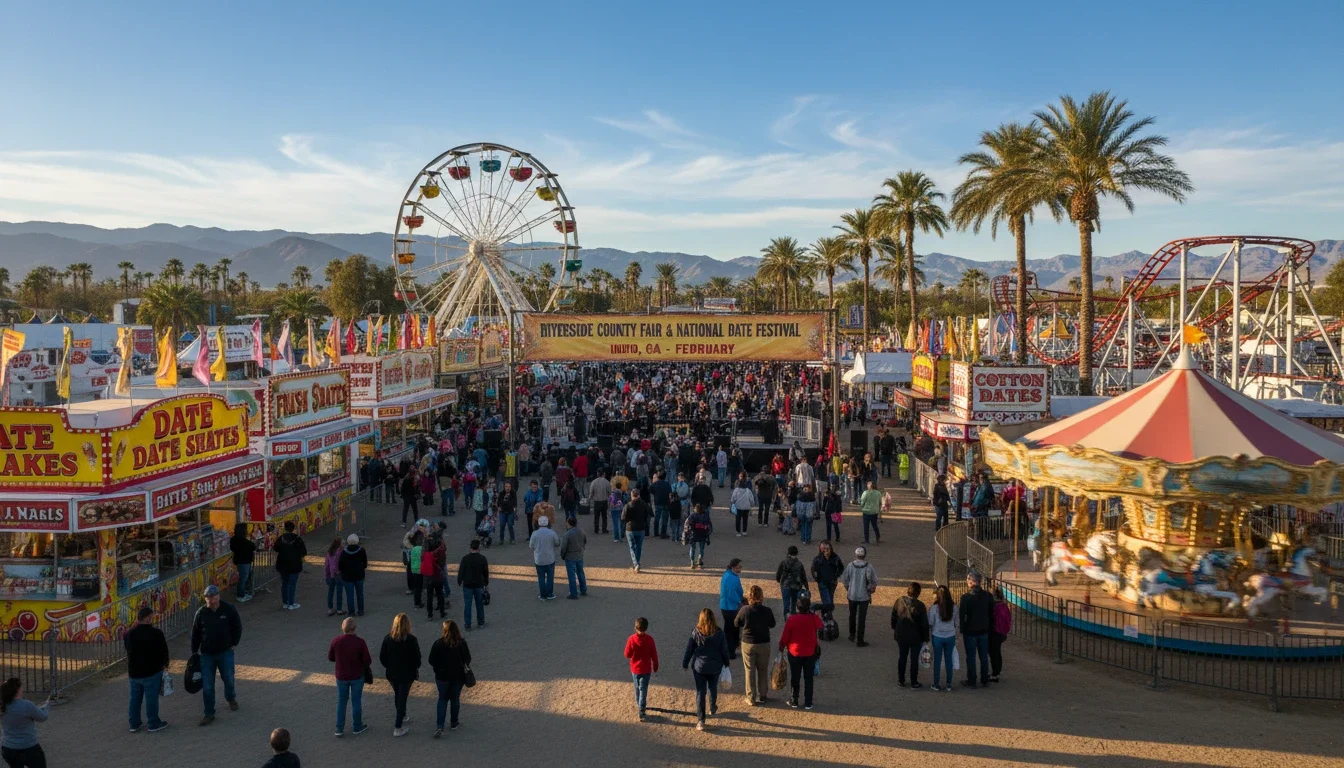 The Riverside County Fair & National Date Festival returns to Indio each February