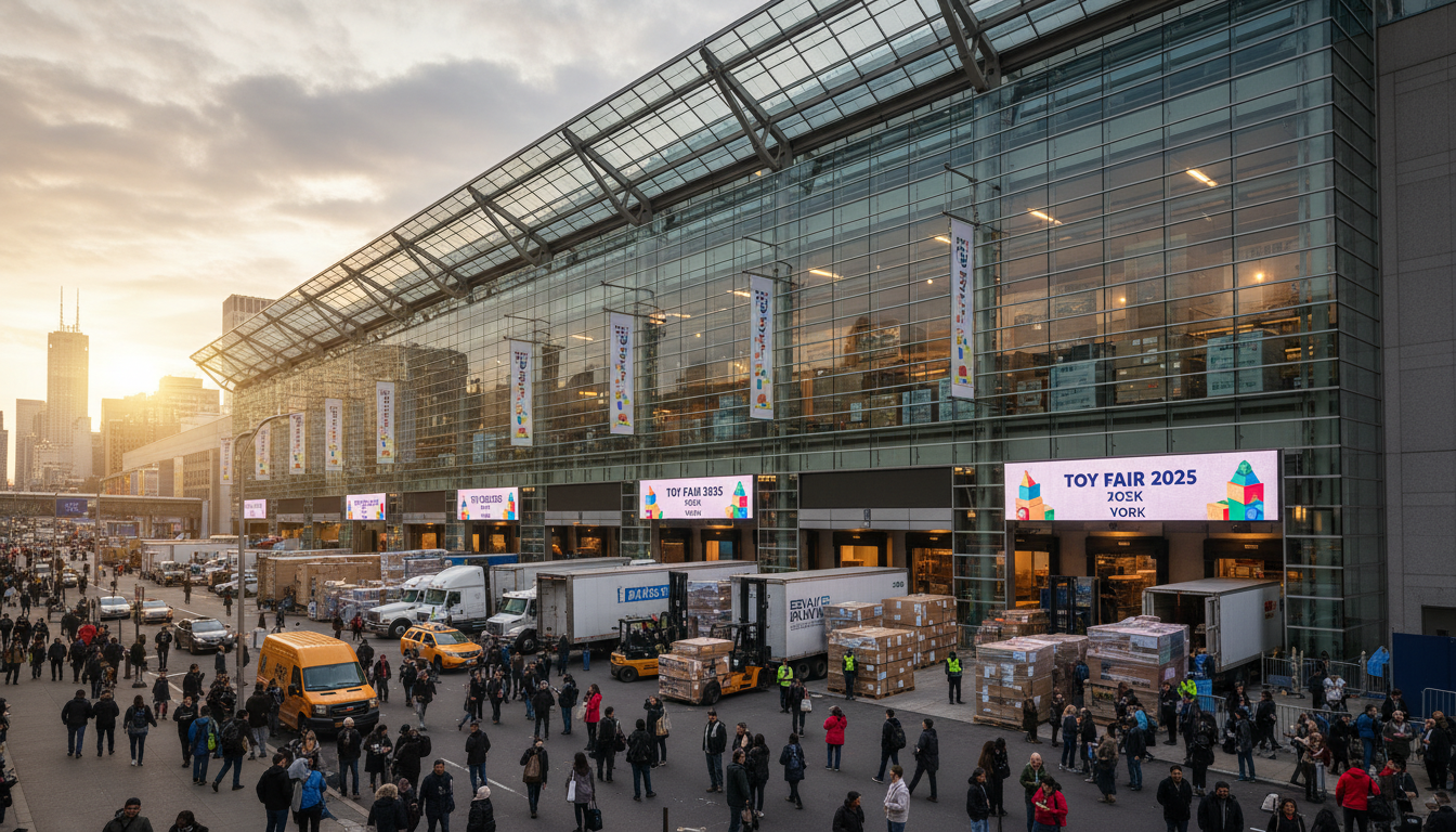 The Jacob K. Javits Convention Center in New York City hosts Toy Fair annually, requiring careful logistical planning for exhibiting brands