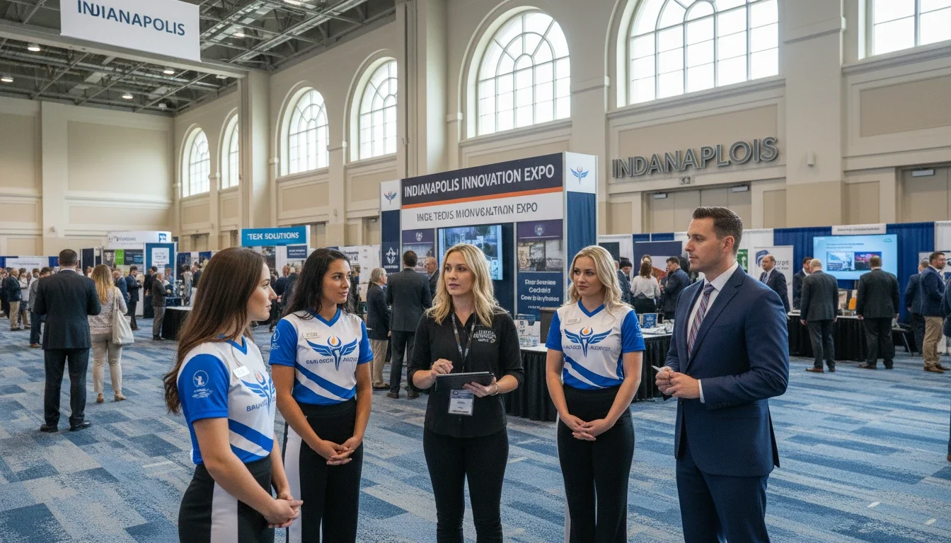 Event staffing agency placing professional brand ambassadors at a trade show in Indianapolis