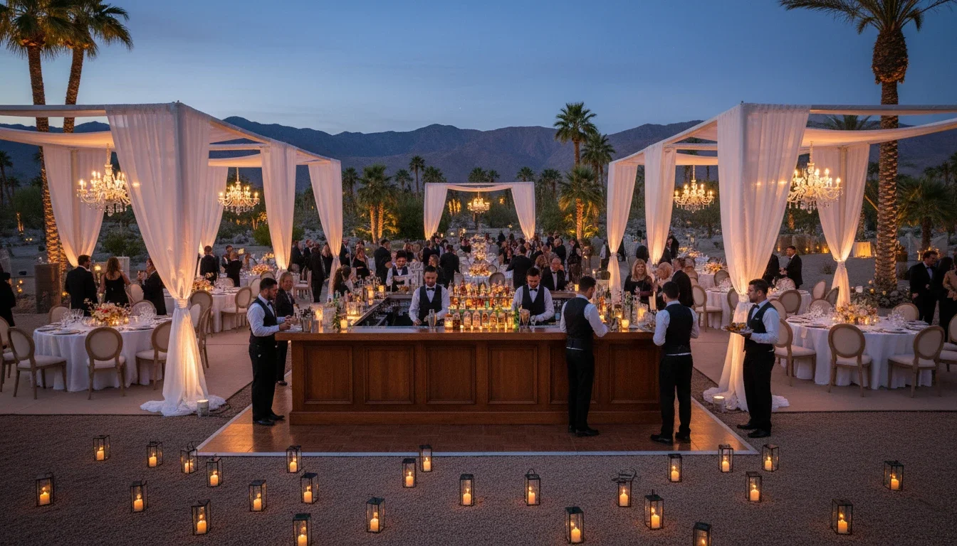 Corporate gala event staff bartenders catering Indio Coachella Valley California