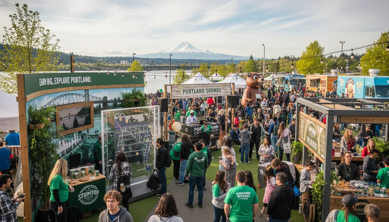 Event staff working a brand activation in Portland