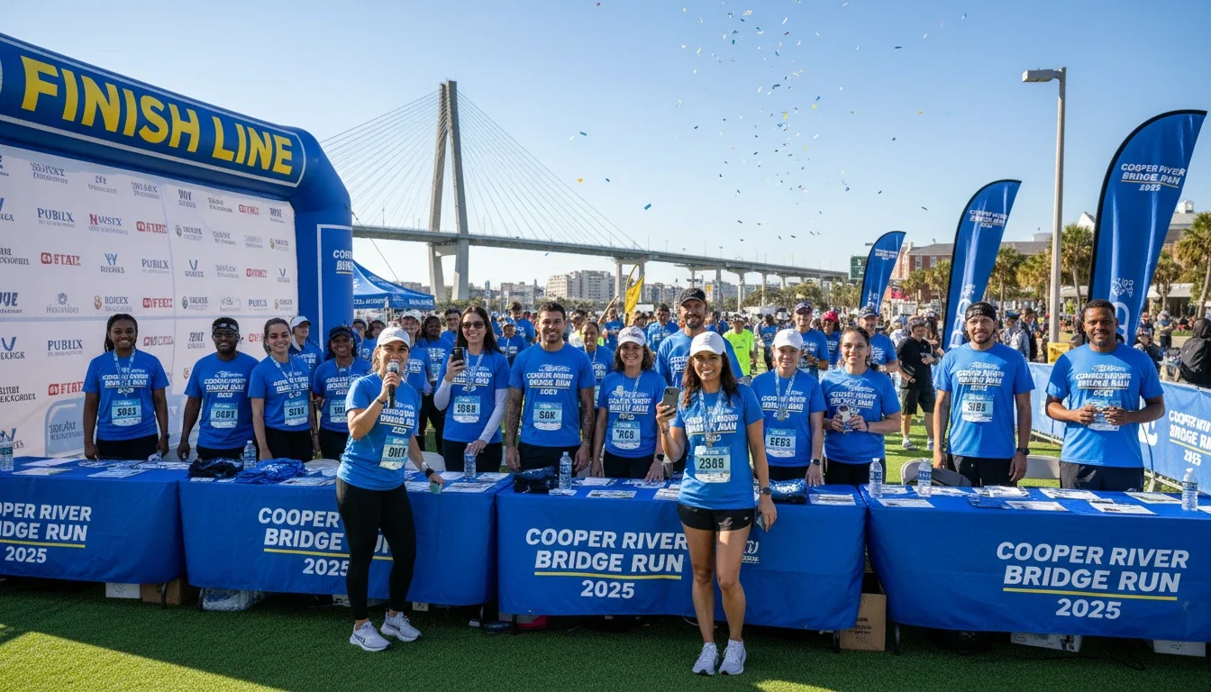 event staff and brand ambassadors at Cooper River Bridge Run Charleston South Carolina