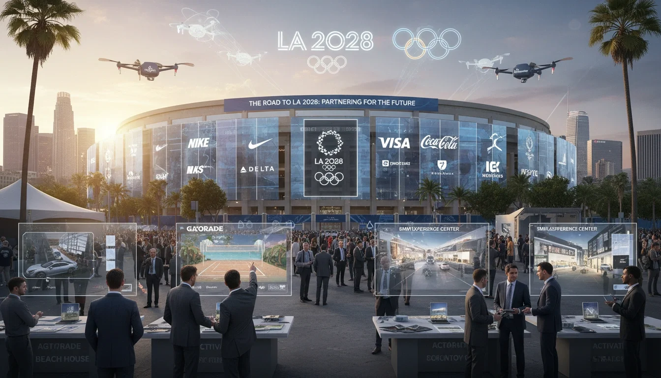 LA 2028 Olympics sponsor brand marketing planning timeline