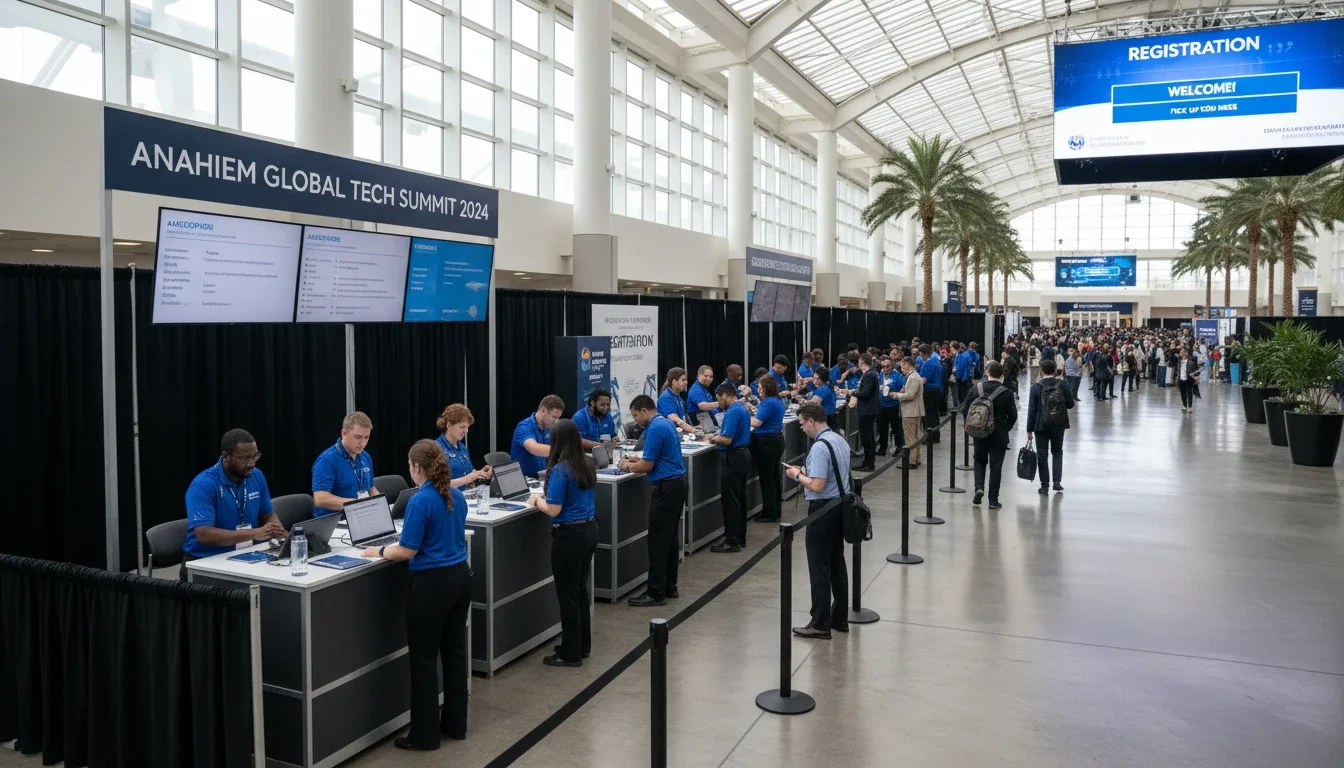 event registration staff Anaheim convention center check-in jobs