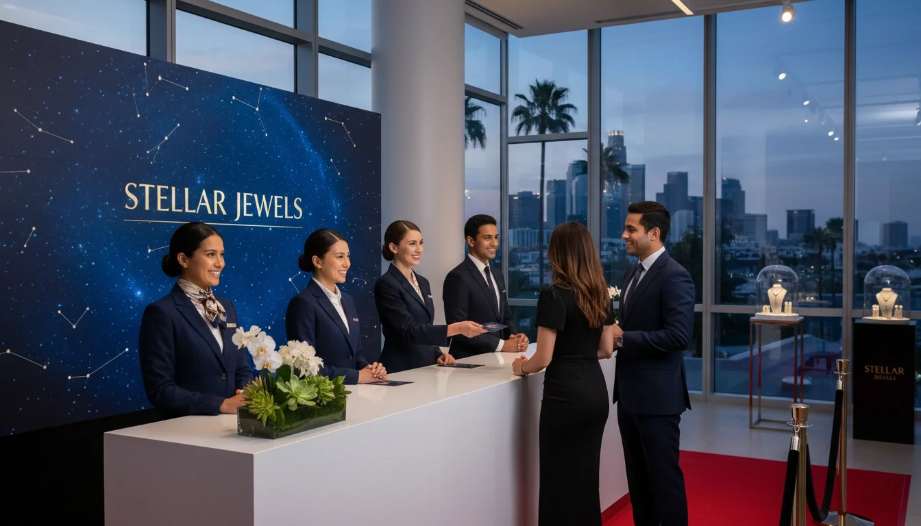 professional check-in staff luxury retail brand event Los Angeles