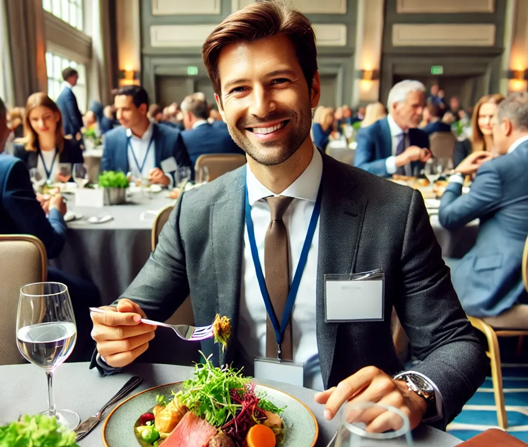 lunch break at conference