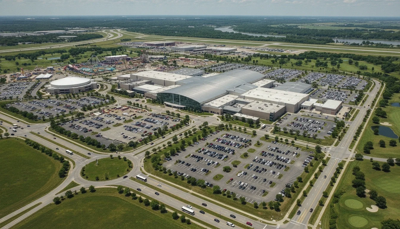 Aerial view of the Kentucky Exposition Center campus in Louisville, Kentucky