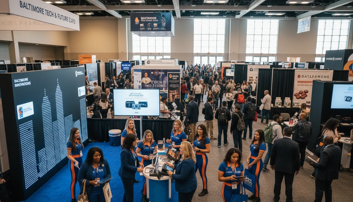 brand ambassadors and promotional staff at Baltimore trade show event