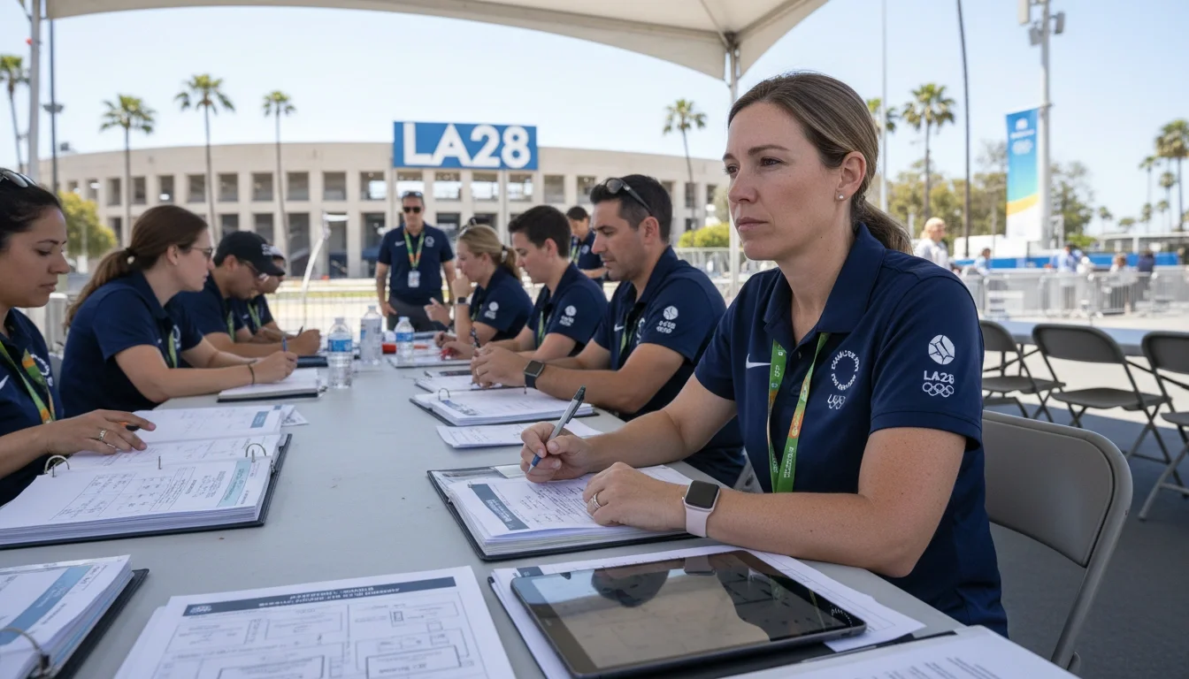 event coordinator staff briefing LA 2028 Olympic activation planning