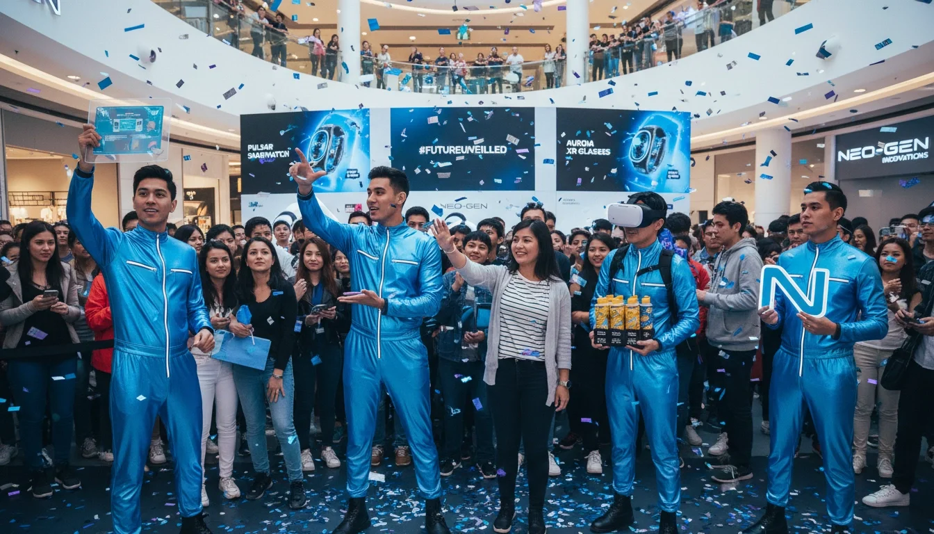 retail event staff brand ambassadors at in-store product launch