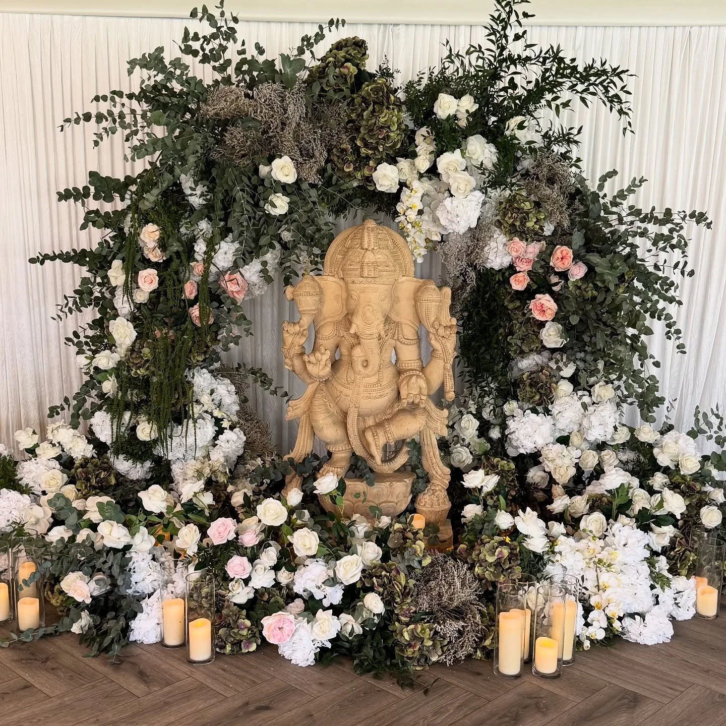 We had the pleasure of bringing to life this whimsical Hindu wedding for our fabulous couple, Barany and Sajeevan. From the very beginning, Barany envisioned flowing greenery and organic textures &mdash; a dream we infused into every detail. 🌿✨
Feat