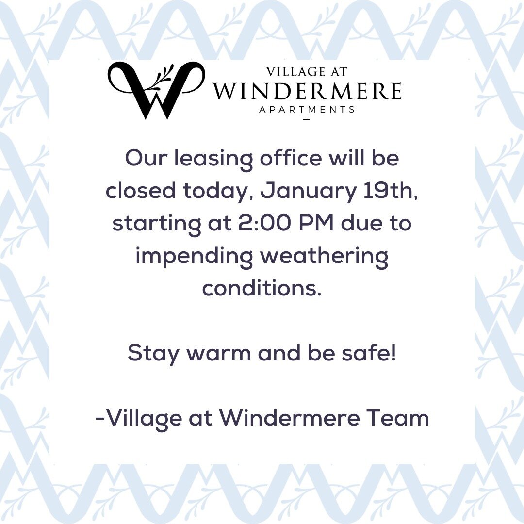 We hope everyone stays safe and warm during these weather conditions! 

#weatheradvisory #weather #snow #westchesterpa #chestercountypa #chestercountyrealestate #windermere #pennsylvaniawoods