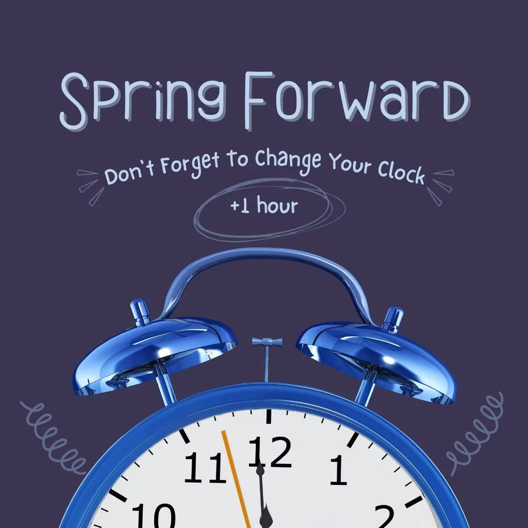 Don&rsquo;t forget to spring forward, starting tomorrow! ⏰🌷
This weekend we lose an hour, but gain more sunshine. Set your clocks ahead for Daylight Saving Time and get ready for brighter evenings ahead!

#DaylightSavingTime #SpringForward #WestChes