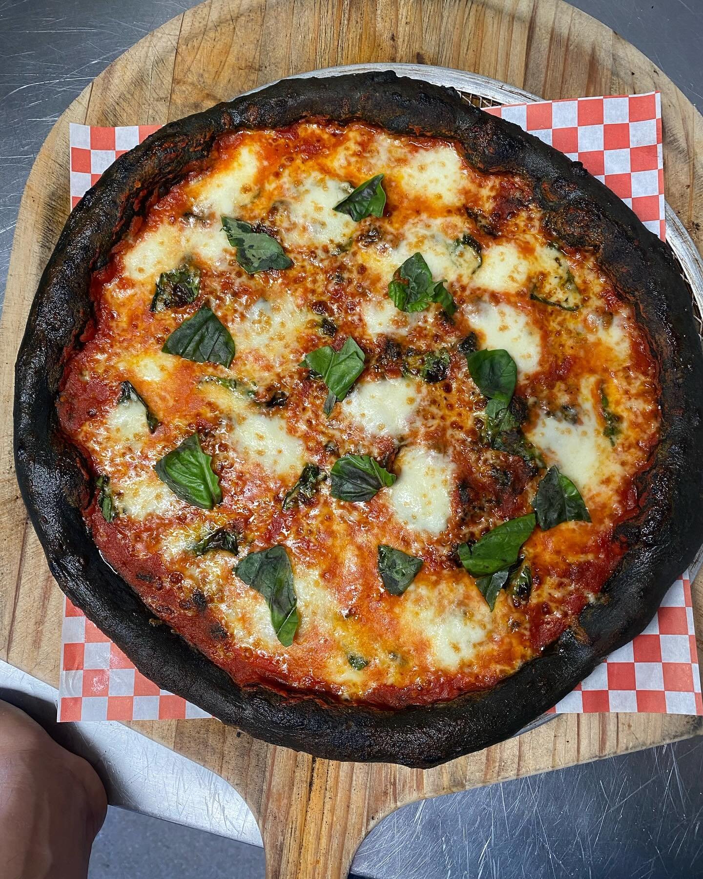 May the 4th be with you! 
Darth Marg - limited special for today at the shop 
Charcoal infused dough, tomato, mozzarella, basil 
Come to the dark side.
