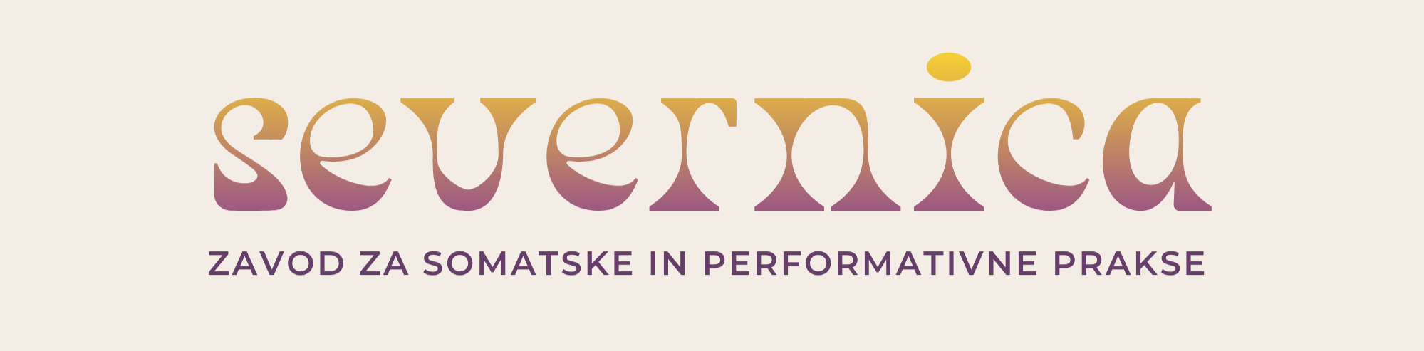Seventure logo with the text 'Seventure' in gradient colors and Slovenian text below that reads 'ZAVOD ZA SOMATSKE IN PERFORMATIVE PRAKSE'.