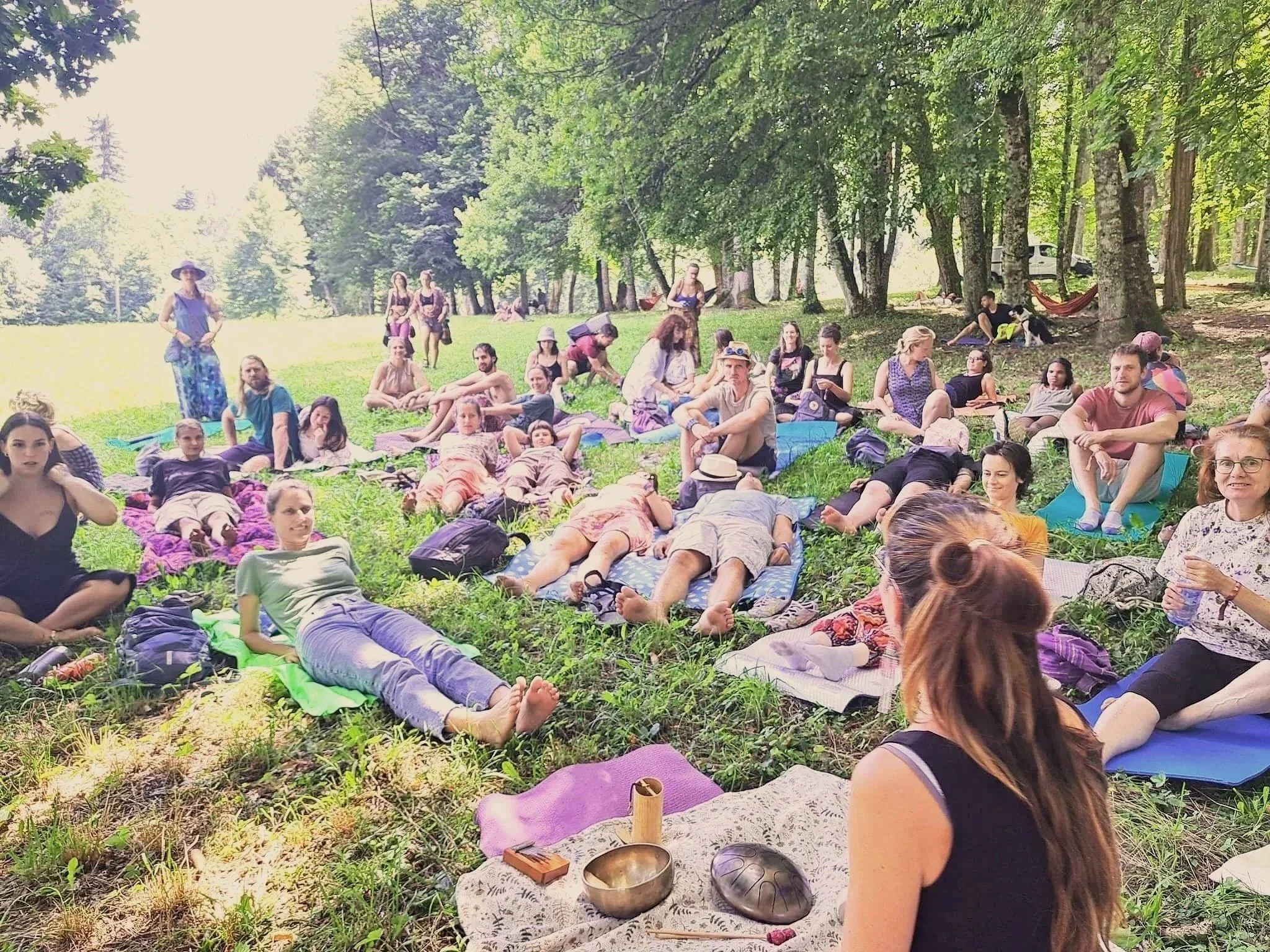 Yoga event in nature