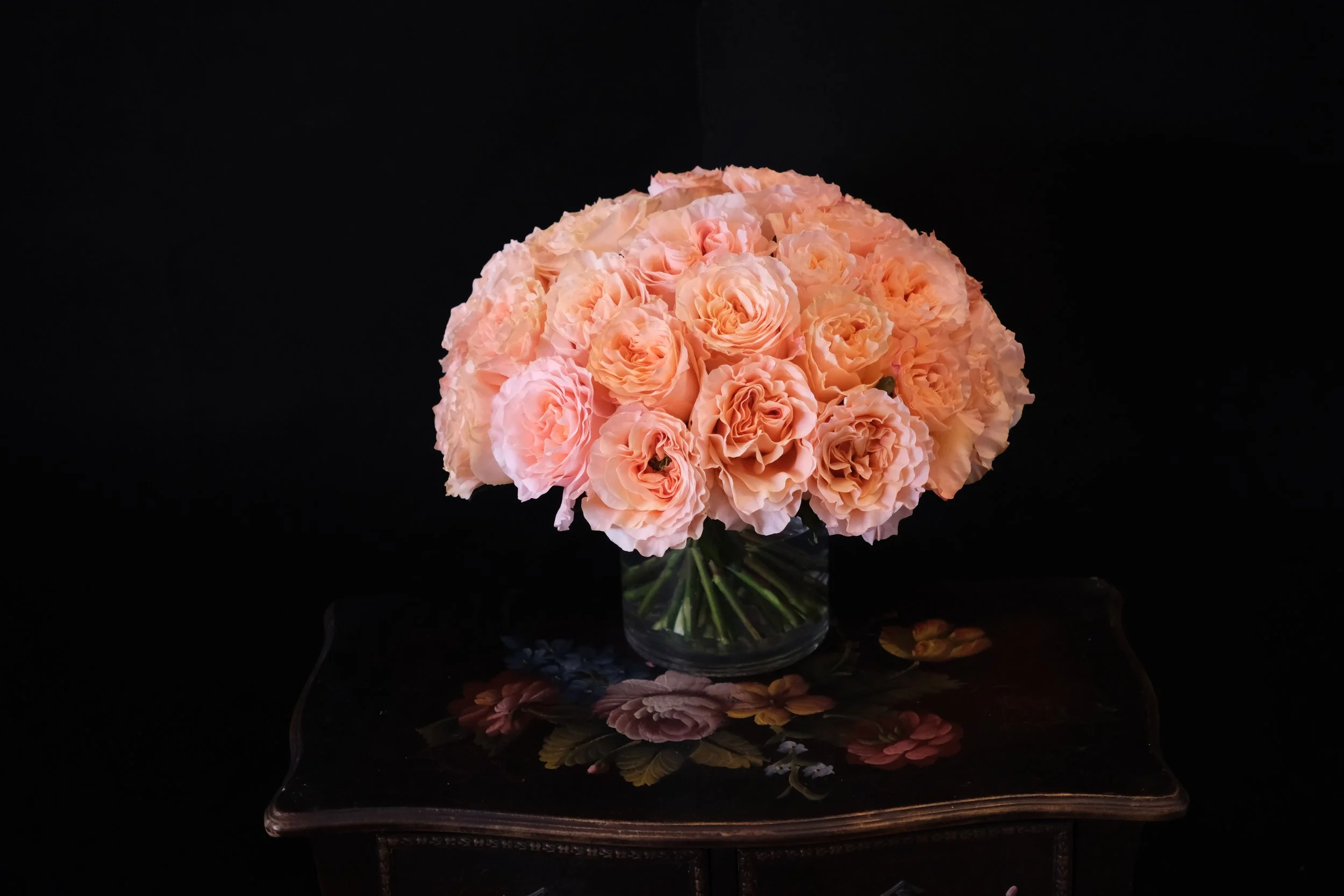 Apricot garden roses