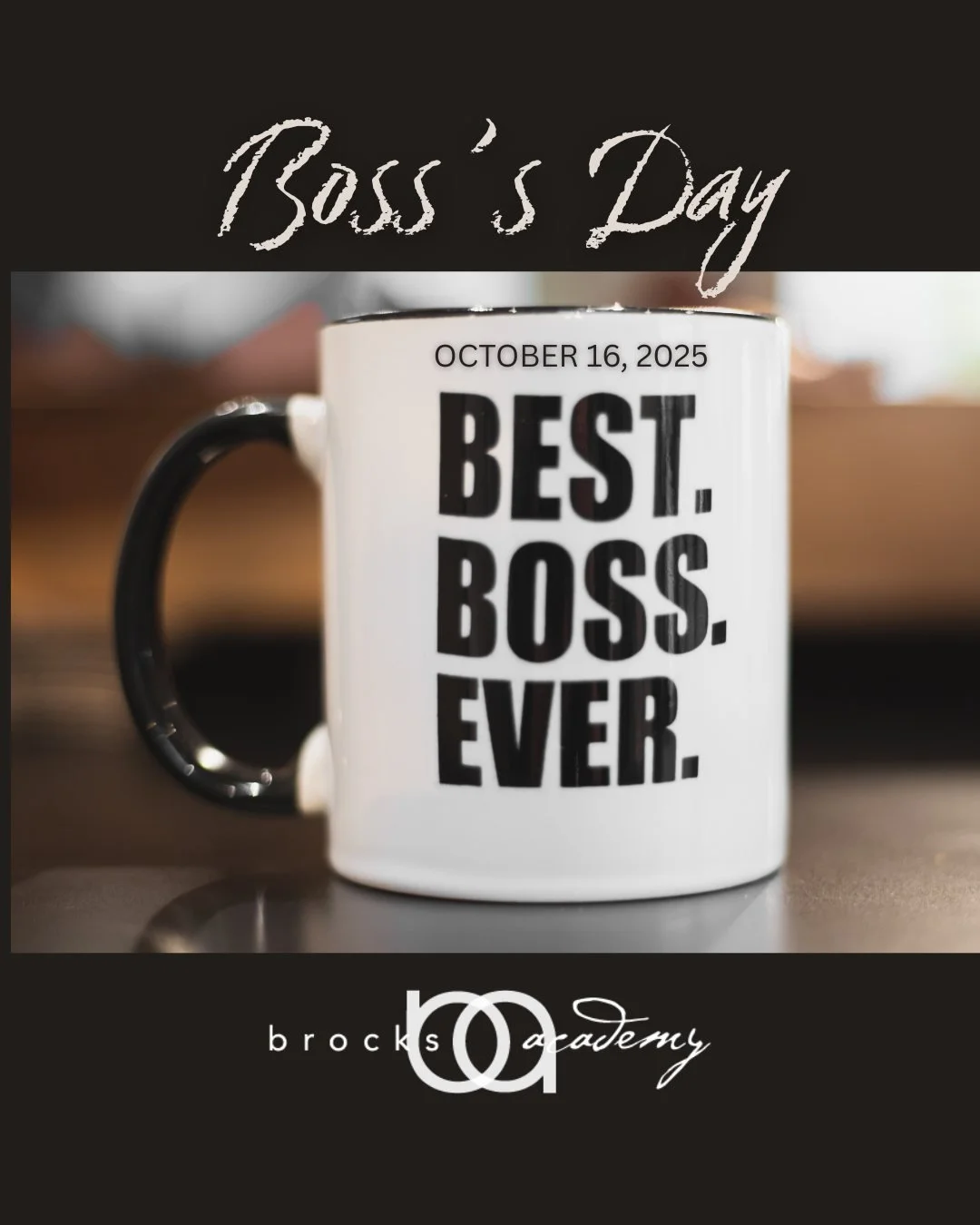 🎉 Happy Boss&rsquo;s Day to our incredible leaders at Brock&rsquo;s Academy! Your guidance, compassion, and dedication inspire us every day. Thank you for creating a place where students and staff can truly thrive! 💙🍎
.
.
.
#BossDay #Gratitude #Le
