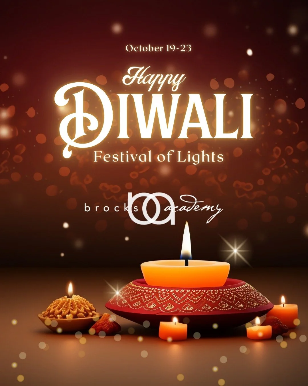 🪔 Wishing a bright and joyful Diwali to all who celebrate! May this festival of lights bring happiness, knowledge, and success to our Brock&rsquo;s Academy family and beyond. ✨ 
.
.
.
#HappyDiwali #FestivalofLights #BrocksAcademy #DesignerEducation 