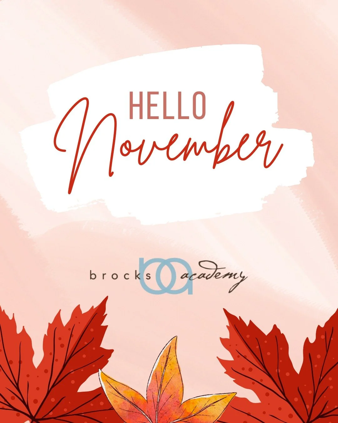🍂 Hello, November! 🍂
A new month means new opportunities to learn, grow, and have fun together! We&rsquo;re excited for a month full of creativity, curiosity, and community at Brock&rsquo;s Academy. Let&rsquo;s make it a great one!
.
.
.
#HelloNove