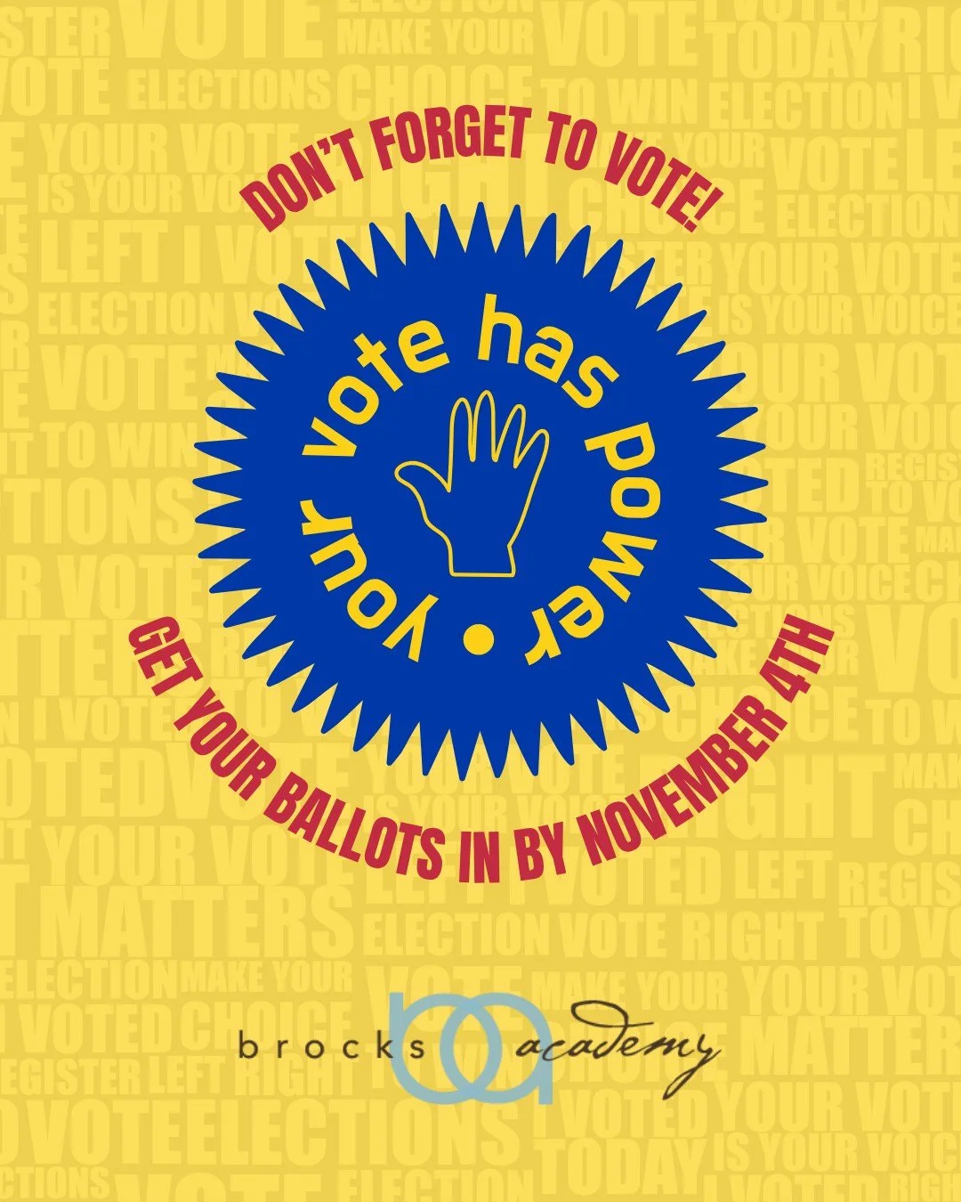 🗳 Reminder: Election Day Is TOMORROW!
Remember: your voice matters. Whether you&rsquo;re heading to the polls or mailing in your ballot, take the time to make your mark. Let&rsquo;s show up, get involved, and make a difference together!
.
.
.
#VoteR