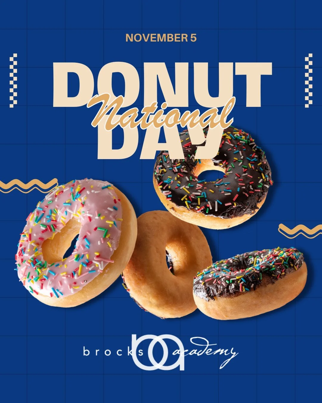 🍩✨ National Donut Day! ✨🍩
Sprinkles, glaze, or chocolate-filled&hellip; which team are you on? 😋
.
.
.
#NationalDonutDay #DonutLovers #SweetTreats #BrocksAcademy #DesignerEducation #Woodinville #UniversityPlace #WoodinvilleSchools #TacomaSchools #