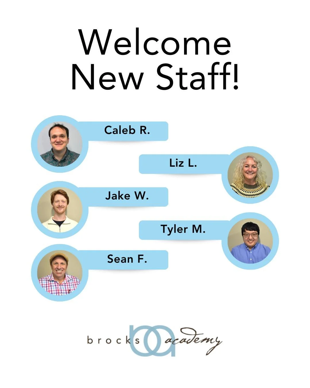 Please join us in welcoming our newest team members! 👏 Caleb, Liz, Jake, and Sean are joining as instructors, and Tyler will be supporting our Woodinville site and onsite staff. We&rsquo;re so excited to have you all on board! 🎉
.
.
.
#WelcomeTeam 