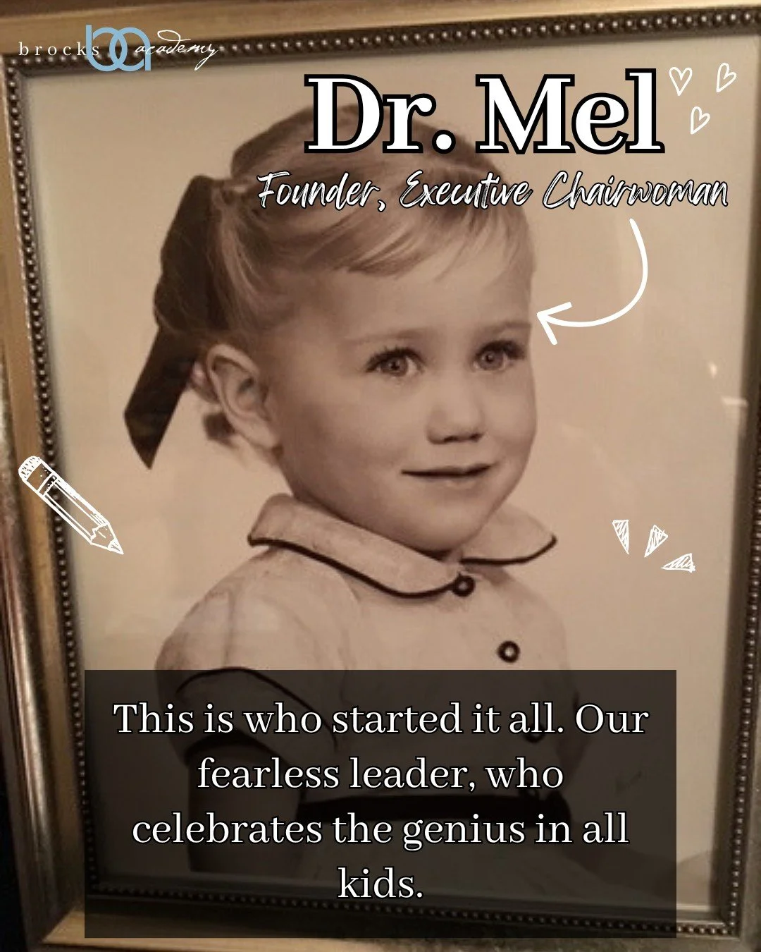 This week we are showcasing the people behind our mission here at Brock's academy, baby style! 👶 We were all once just little kids with really big dreams, hoping to make the world a better place by teaching future generations. 

First up is our exec