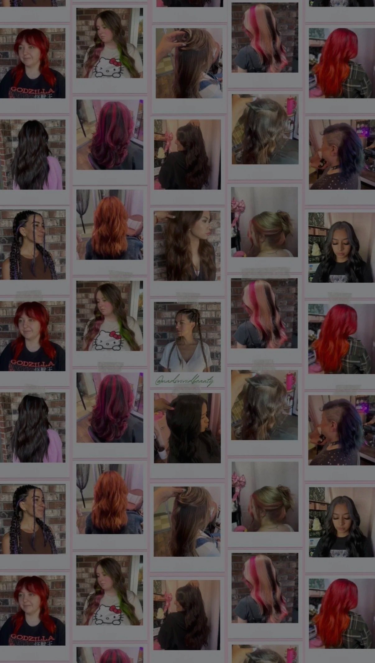 Salon customer with new long natural braids