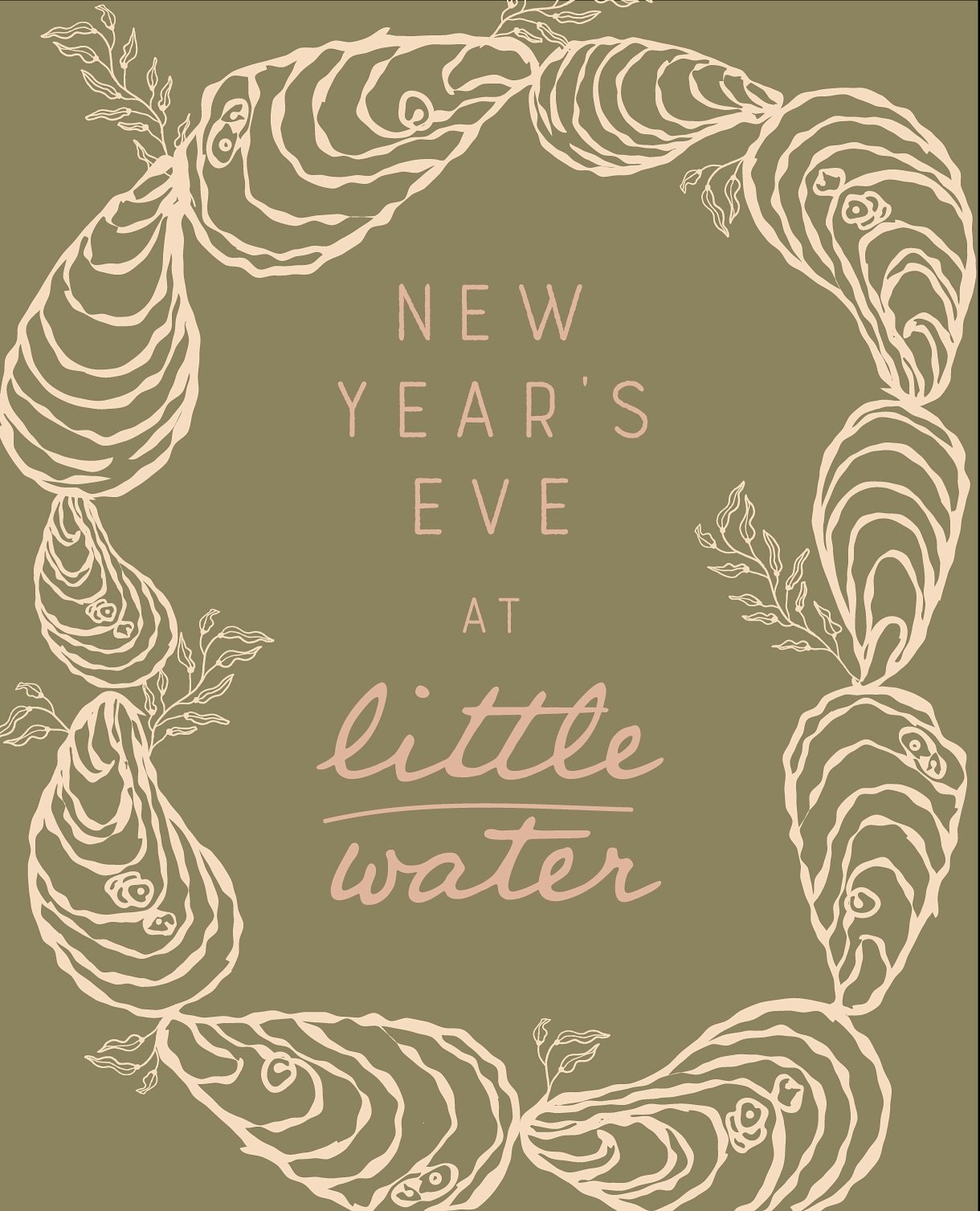 Reservations are open for NYE at Little Water! Join us for special pours, champagne magnums &amp; of course, caviar. Cheers to the new year!