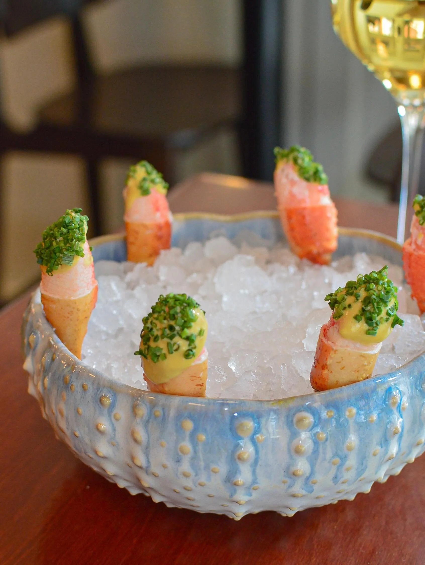 Lollipops of the sea! Snow crab claws with black walnut bay mustard.

Available brunch, lunch, dinner..always!