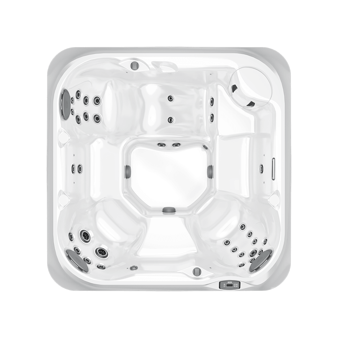 Overhead view of Jacuzzi® J-235™ hot tub interior